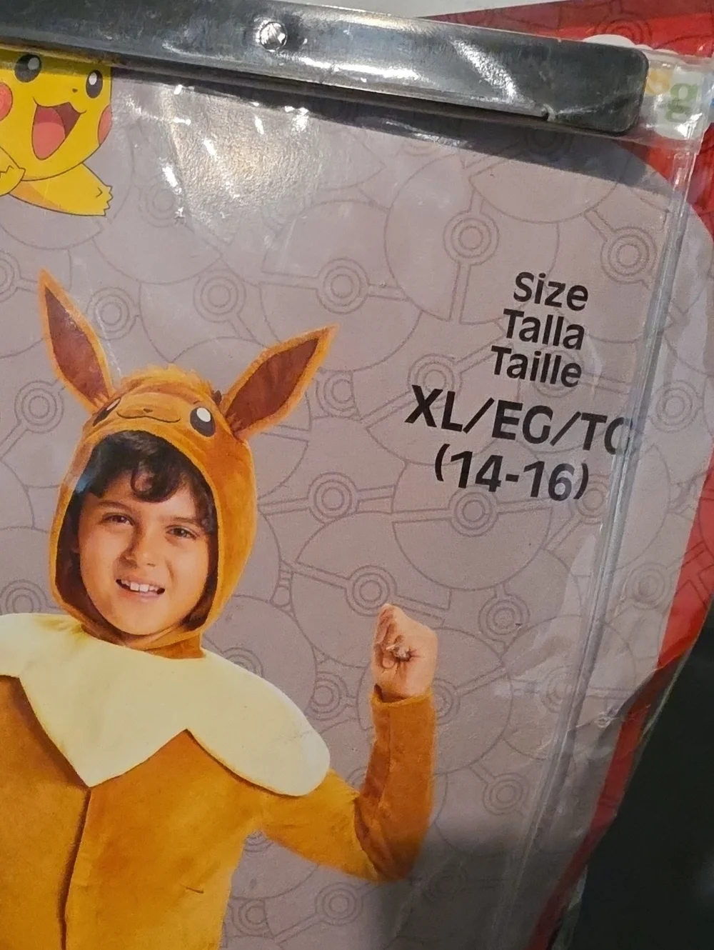 Kids Pokemon Eevee Costume Hoodie Halloween EUC XL 14-16 Easy On Off